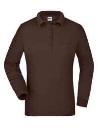Damen Workwear Poloshirt Pocket Longsleeve Essential